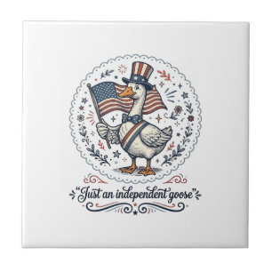 Independent Goose Vintage Patriotic Shirt Design ( Tile