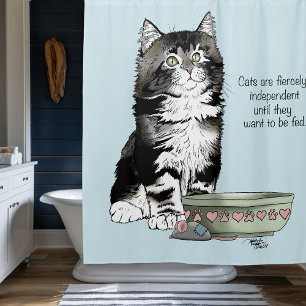 Independent Grey Tabby Blue Cute Funny Cat