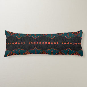 Independent in Orange and Dark Green Body Pillow