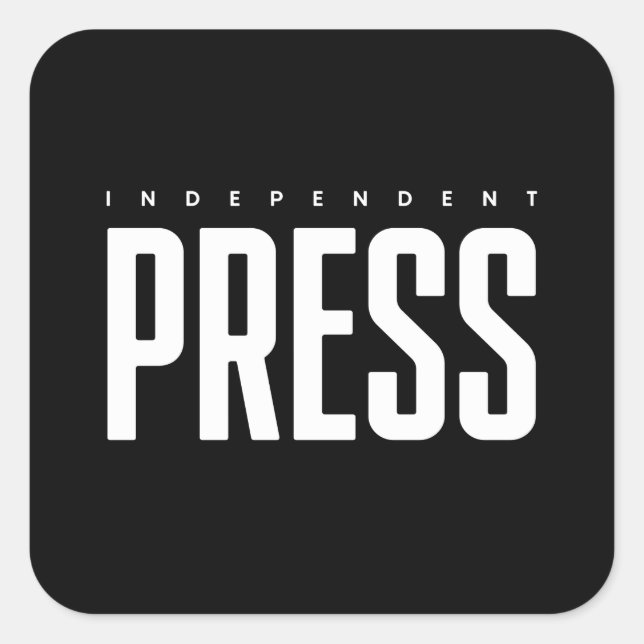 Independent Press Identification Badge Square Sticker (Front)