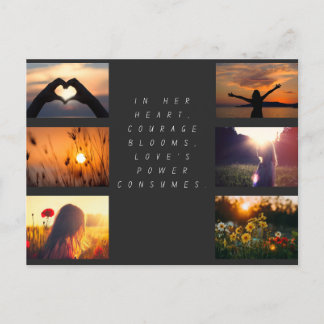 Independent Woman's Day: Courage in Bloom Postcard