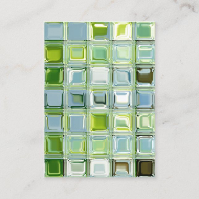 Indestructible Custom Business Cards with Tile Art (Front)