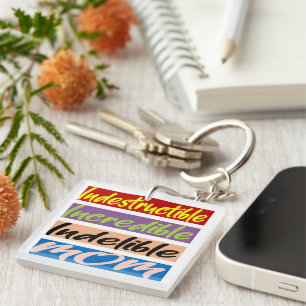 Indestructible, Incredible, Indelible Mom Keychain