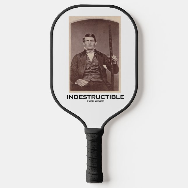 Indestructible Phineas Gauge Cerebral Localization Pickleball Paddle (Front)