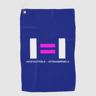 Indetectable es igual a Intransmisible VIH Golf Towel
