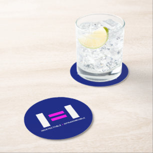 Indetectable es igual a Intransmisible VIH Round Paper Coaster