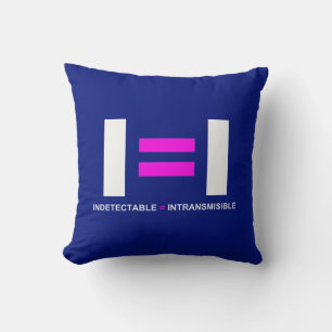 Indetectable es igual a Intransmisible VIH Throw Pillow
