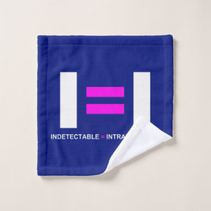 Indetectable es igual a Intransmisible VIH Wash Cloth