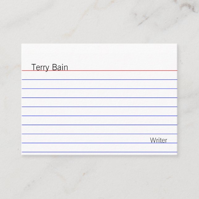 Index Card (Front)