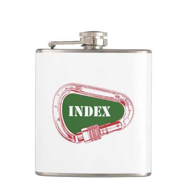 Index Climbing Carabiner Hip Flask (Front)