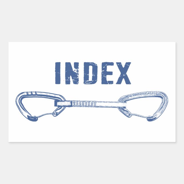 Index Climbing Quickdraw Sticker (Front)