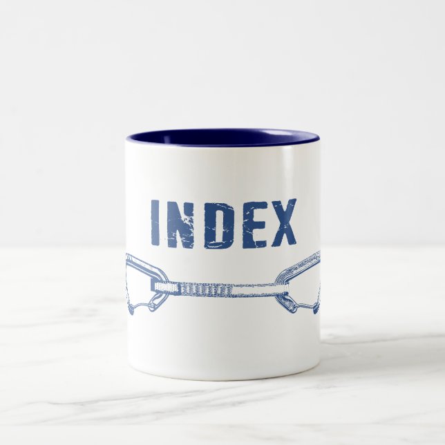Index Climbing Quickdraw Two-Tone Coffee Mug (Center)