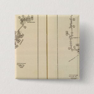 Index map Albany, Saratoga Springs 2 Inch Square Button