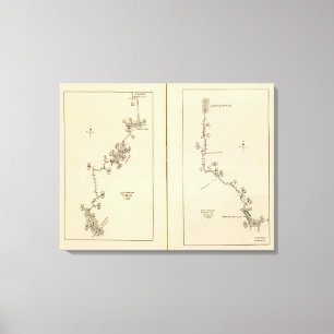 Index map Albany, Saratoga Springs Canvas Print