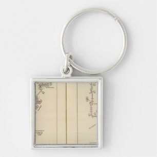 Index map Albany, Saratoga Springs Keychain