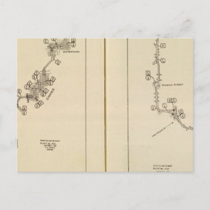 Index map Albany, Saratoga Springs Postcard