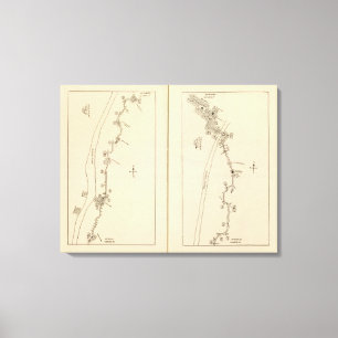 Index map Columbia County Rensselaer County NY Canvas Print