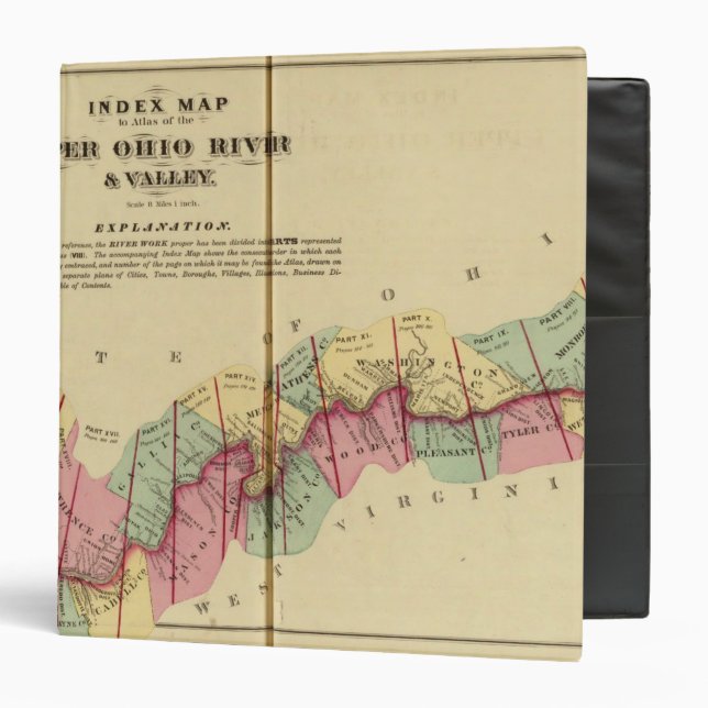 Index map to Atlas of the Upper Ohio River Binder (Front/Inside)