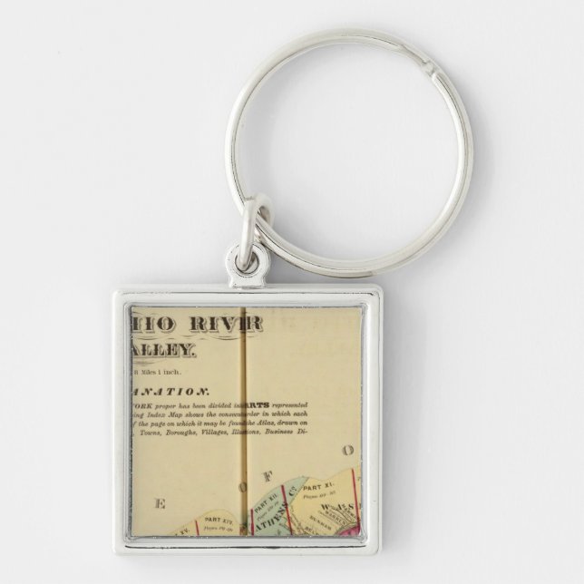 Index map to Atlas of the Upper Ohio River Keychain (Front)