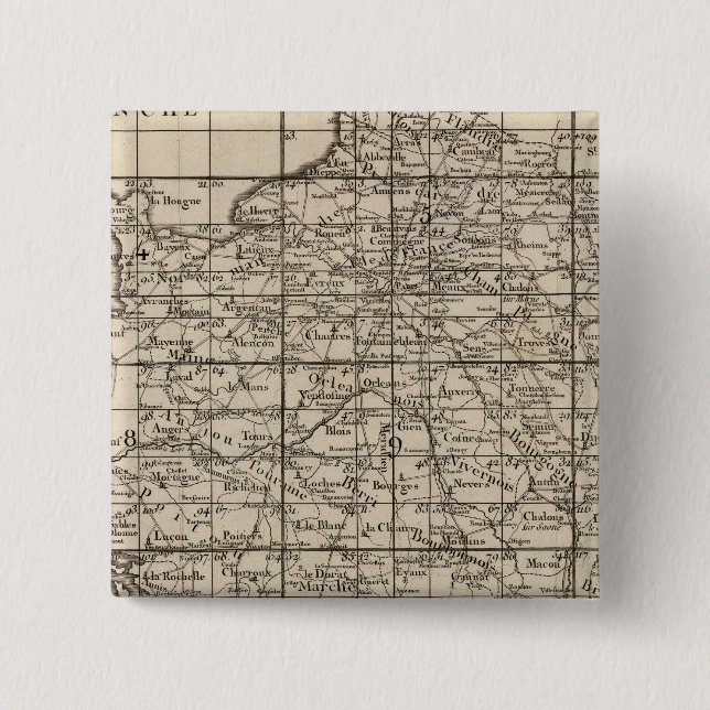 Index of France 2 Inch Square Button (Front)