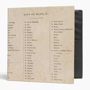 Index of General Atlas of the World Binder