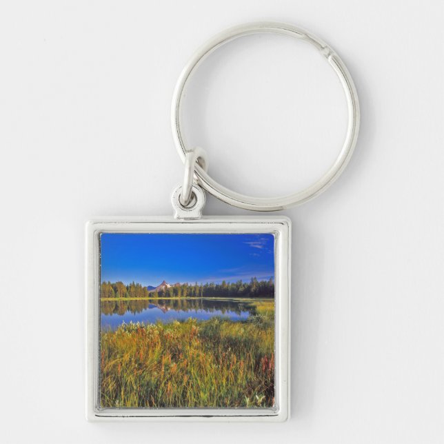 Index Peak reflects into Mud Lake on the Keychain (Front)