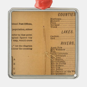 Index Rand McNally's Arizona Metal Ornament