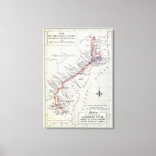 Index to the Plates in Survey of the Roads Canvas Print