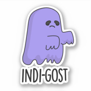 Indi-gost Funny Halloween Indigo Ghost Pun 