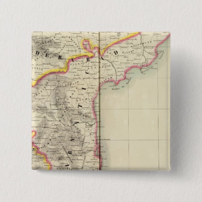 India 103 2 inch square button (Front)