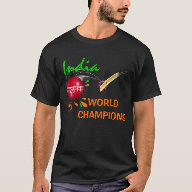 India 2011 ICC Cricket World Cup Champions T-Shirt (Front)