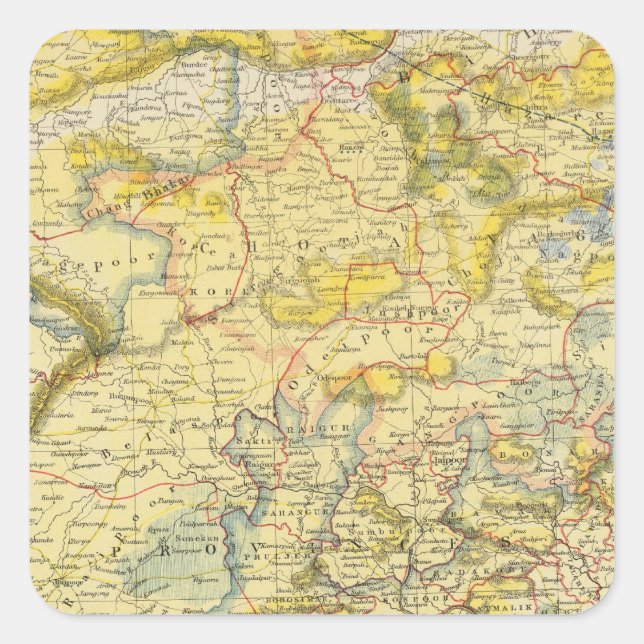 India 2 square sticker (Front)