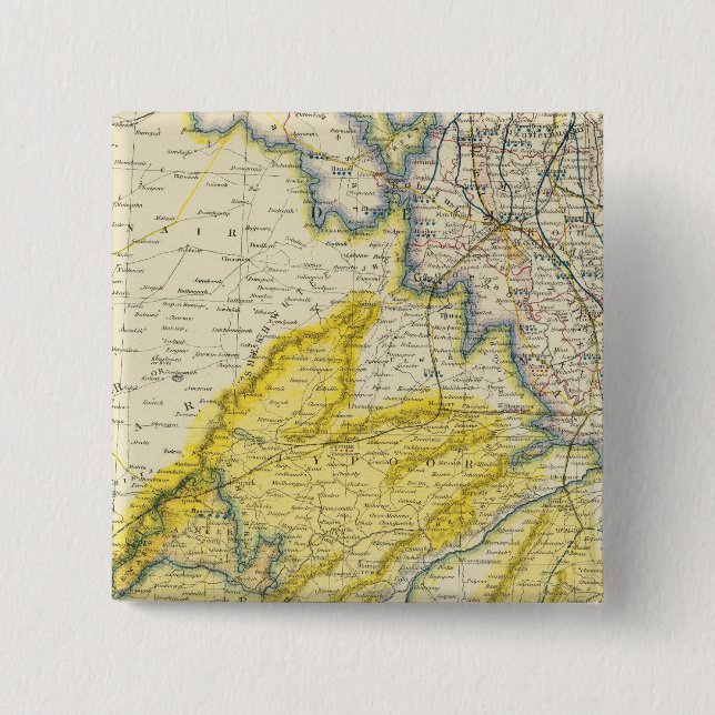 India 4 2 inch square button (Front)