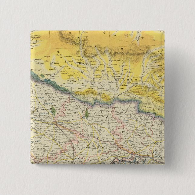 India and Nepal 2 Inch Square Button (Front)