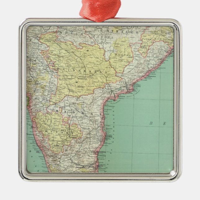 India and Sri Lanka 2 Metal Ornament (Front)