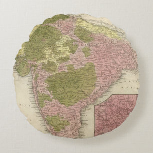 India and Sri Lanka Round Pillow