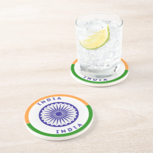 India Ashoka Chakra Circle Shape Coaster