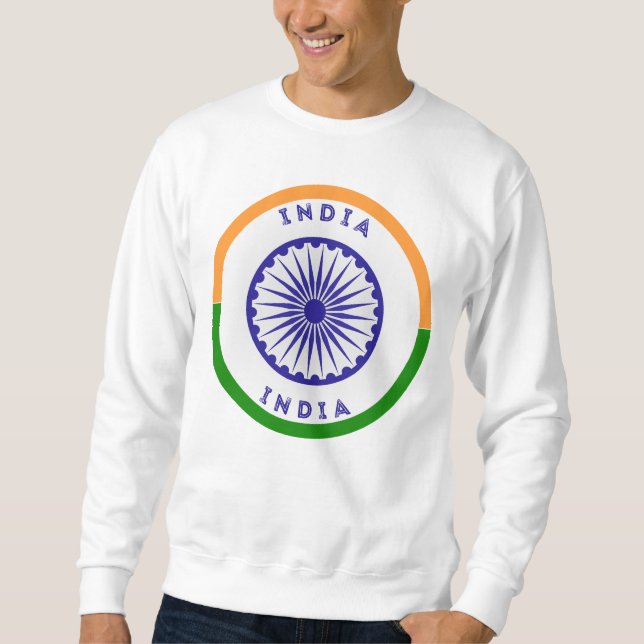 India Ashoka Chakra Circle Shape Sweatshirt (Front)