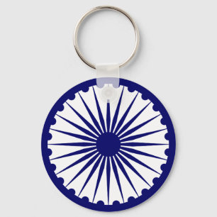 India Ashoka Chakra Keychain