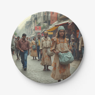 india badge paper plate