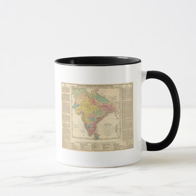 India Battles and Seiges Chonology Map Mug (Right)