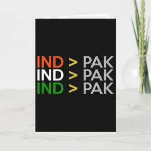 India Better Than Pakistan Indian Cricket Jersey  Card