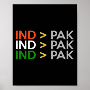 India Better Than Pakistan Indian Cricket Jersey  Poster