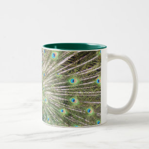 India Blue Peacock Two-Tone Coffee Mug