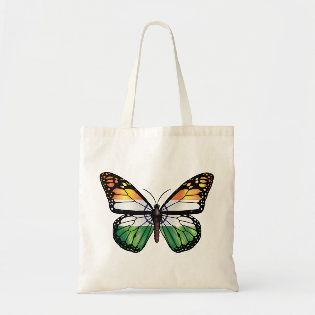 India butterfly monarch flag tote bag (Front)