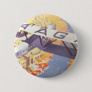 India by Imperial Airways 2 Inch Round Button