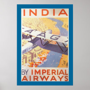 India by Imperial Airways Poster