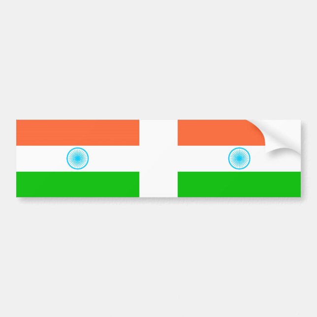 INDIA Carflag, get off Bumper Sticker (Front)