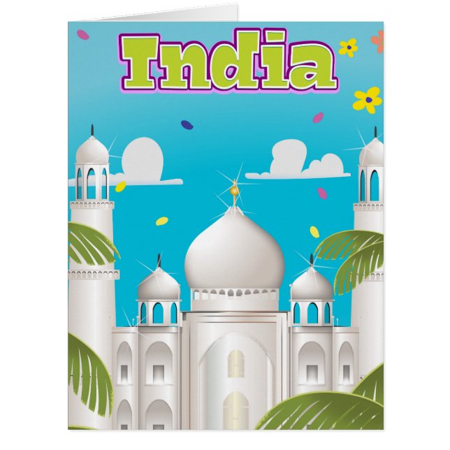 India Cartoon Travel print. (Front)