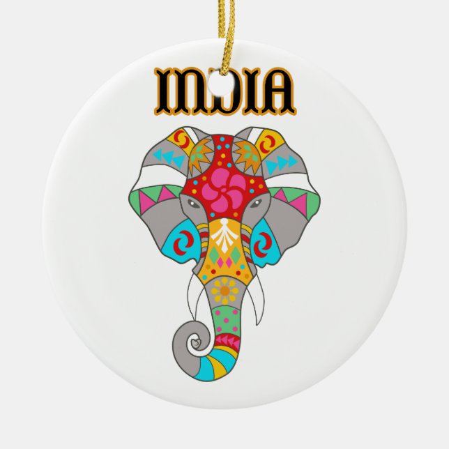 India Ceramic Ornament (Front)
